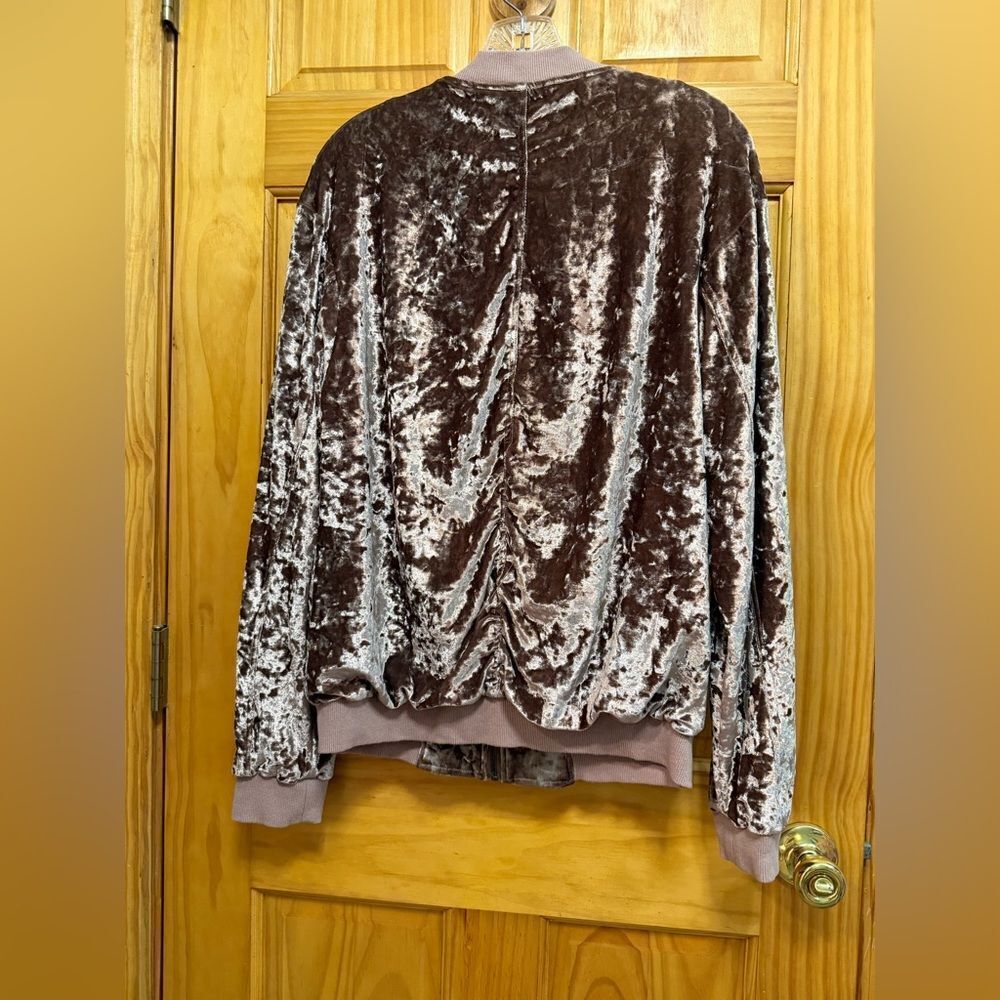 Kori size S mauve full zip heavy velvet jacket - Picture 6 of 9